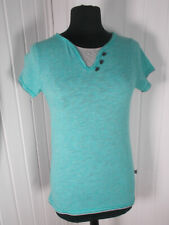 Top tee shirt vert LE TEMPS DES CERISES M 36/38  Têtes de mort revers gris