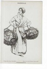 13  MARSEILLE  ILLUSTRATION  LA POISSONNIERE EAU FORTE DE VALERE BERNARD