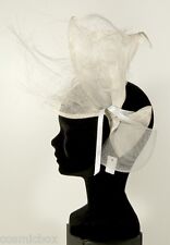 Chapeau de cérémonie femme pince RUE du BAG France gris argent grey maried hat