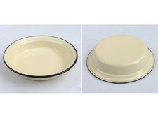 PLAT  EMAIL - ASSIETTE - CAMPING  - CUISINE - ENAMEL DISH - ANCIEN - VINTAGE - D