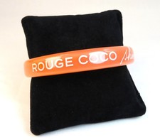 Authentique Bracelet Jonc fantaisie Chanel Rose Abricot vintage + 2 Cadeaux !