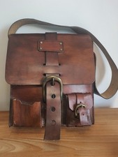 Sac  Bandoulière En Cuir Ancien Signé JOËL RONEZ PARIS 