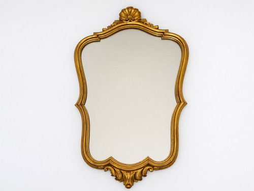 Miroir mural bois doré - miroir, en