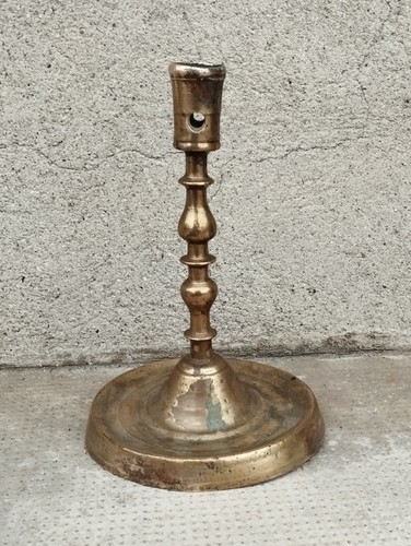 Ancien bougeoir bronze haute - bougeoir,