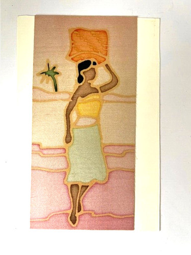Peinture sur soie femme - peinture, à