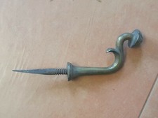 Ancien crochet embrasse de rideau bronze 17 x 7,5 cm