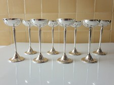 8 calices verres à liqueur métal argenté WMF Likörkelche art nouveau jugendstil