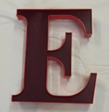 Lettre E Enseigne Magasin Loft Vintage 60'  Plastique Et Plexiglass / H 40 cm(1)