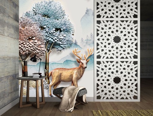 Papier peint style simple - 3d,