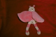 DOUDOU BENGY PELUCHE COCCINELLE CAPE ROSE ET BEIGE NEUF