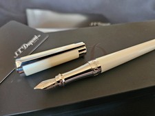 Stylo Plume Dupont Liberté NEUF Laque Blanc Nacré PVP:630€ (MontBlanc,Cartier)
