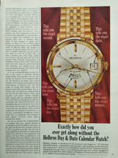 HELBROS Vintage Print Ad !! " Golden Watch "
