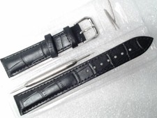 Bracelet montre en cuir noir