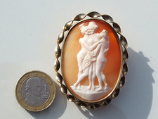 BELLE et GRANDE BROCHE ANCIENNE FIN XIXème avec LES 3 GRÂCES en ARGENT / VERMEIL