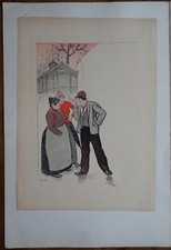 STEINLEN Théophile-Alexandre (1859-1923) - Lithographie couleur originale - 