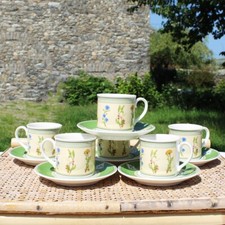 Set de 6 tasses à café + soucoupes en porcelaine de Villeroy & Boch / Eden
