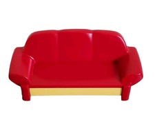 Playmobil Canapé Lit Rouge Bordeaux & Jaune Maison Moderne Salon 4282  11 x 5 cm