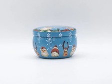 Boîte bleue métal noël, a