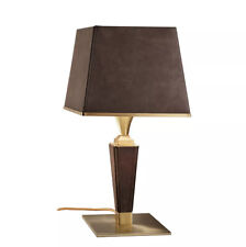 Lampe De Table Lume Design Classique Contemporain En Similicuir Marron MS-037