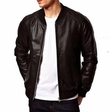 Veste En Cuir Bomber Casual