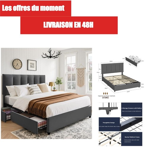 Vecelo lit double 140x190 - lit,