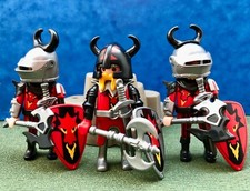 Playmobil Chevalier Knight Viking Soldat Fantasy Dragon Rouge Château Custom