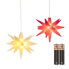 2er Set Étoile de Noël LED Fenêtre 3D Etoile Lumineuse Advent Déco Illuminé