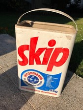 ?‍⬛ Ancien gros baril de lessive  SKIP vide en carton  vintage publicitaire
