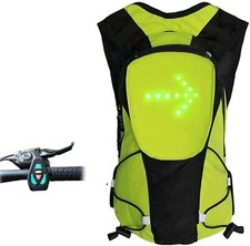 Sac a dos Deluxe avec Leds direction, 5L jaune, vélo, trottinette, jogging, USB