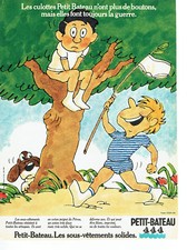 Publicité Advertising  088  1975  culottes enfant  Petit - Bateau sous vetements