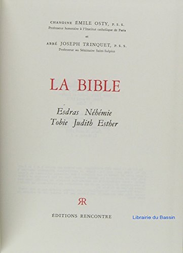Bible esdras néhémie - esdras-, néhémie-