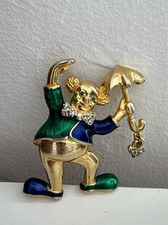 Broche Clown Vintage Métal