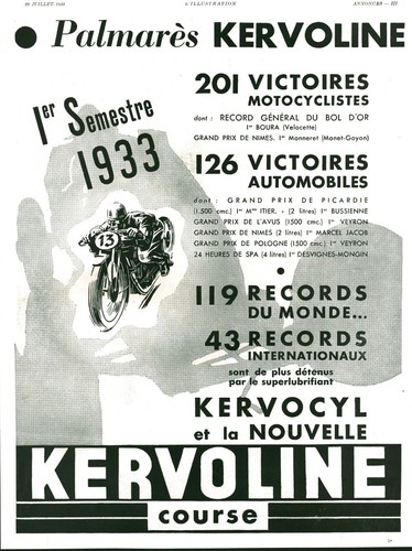 Publicité ancienne huile - , pour
