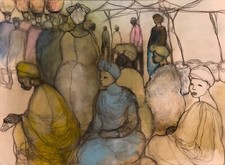 Dessin fusain  peinture