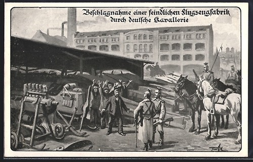 Cavalerie allemande prend - ak,