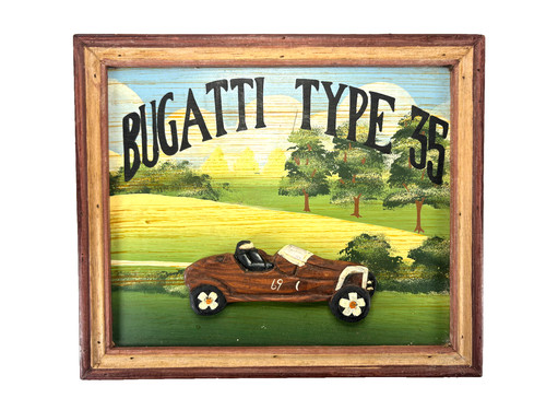 Vintage bugatti type framed - type,