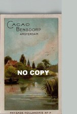 Chromo-CPA CACAO BENSDORP - Paysage hollandais N°7