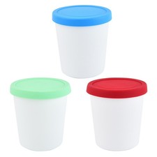  3 Pcs Bac Glace Maison Pour Récipient De Crème Glacée Conteneurs Stockage