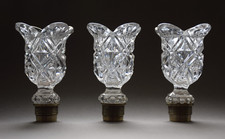 3 binets en cristal de lustre