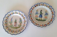 lot de 2 assiettes en faience