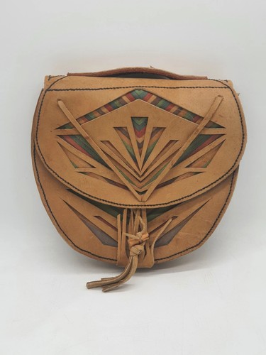Sac cuir beige - cuir, motifs