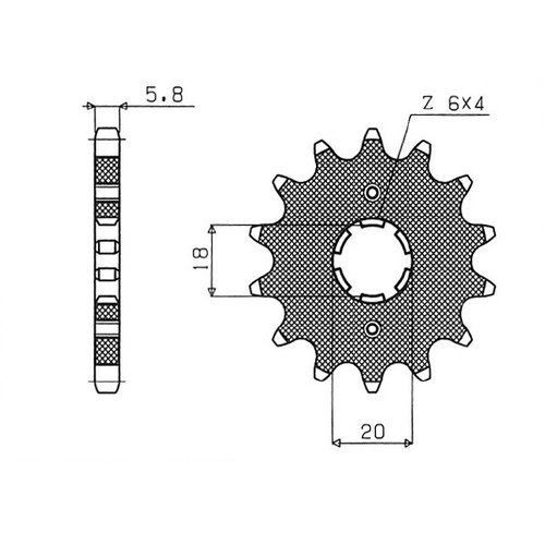 Honda tlr reflex 200 pignon - reflex,