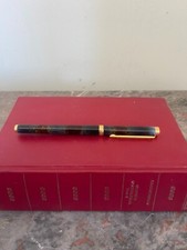 Ancien Stylo Plume INOXCROM Plume Iridium Bleu Marron et Doré