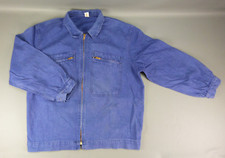Ancienne veste bleu de travail, Le Mont Carmel, 100 % coton, taille 58.