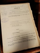 Vintage document ancien arrêté préfectoral Marseille années 1930-1940 archives