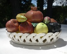 Corbeille tressée fruits en