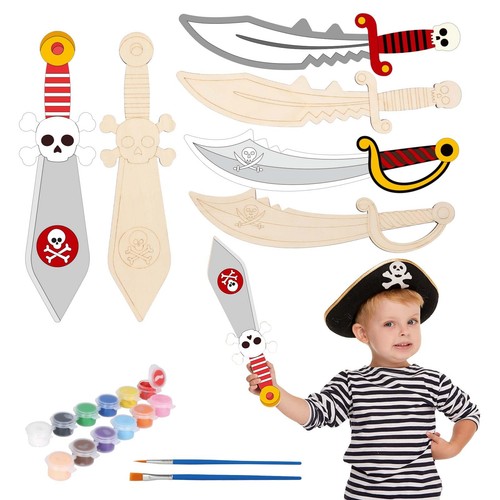 6pcs épées pirate - pirate, d'enfants