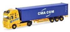 HERPA - Camion avec porte-container 3 essieux Acargo -CMA-CGM – VOLVO FH 4x2 ...