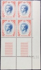 MONACO : COIN DATE bloc de 4