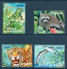 SERIE TIMBRES 4033-4036 NEUF XX LUXE - FAUNE EN VOIE DE DISPARITION DANS LES DOM